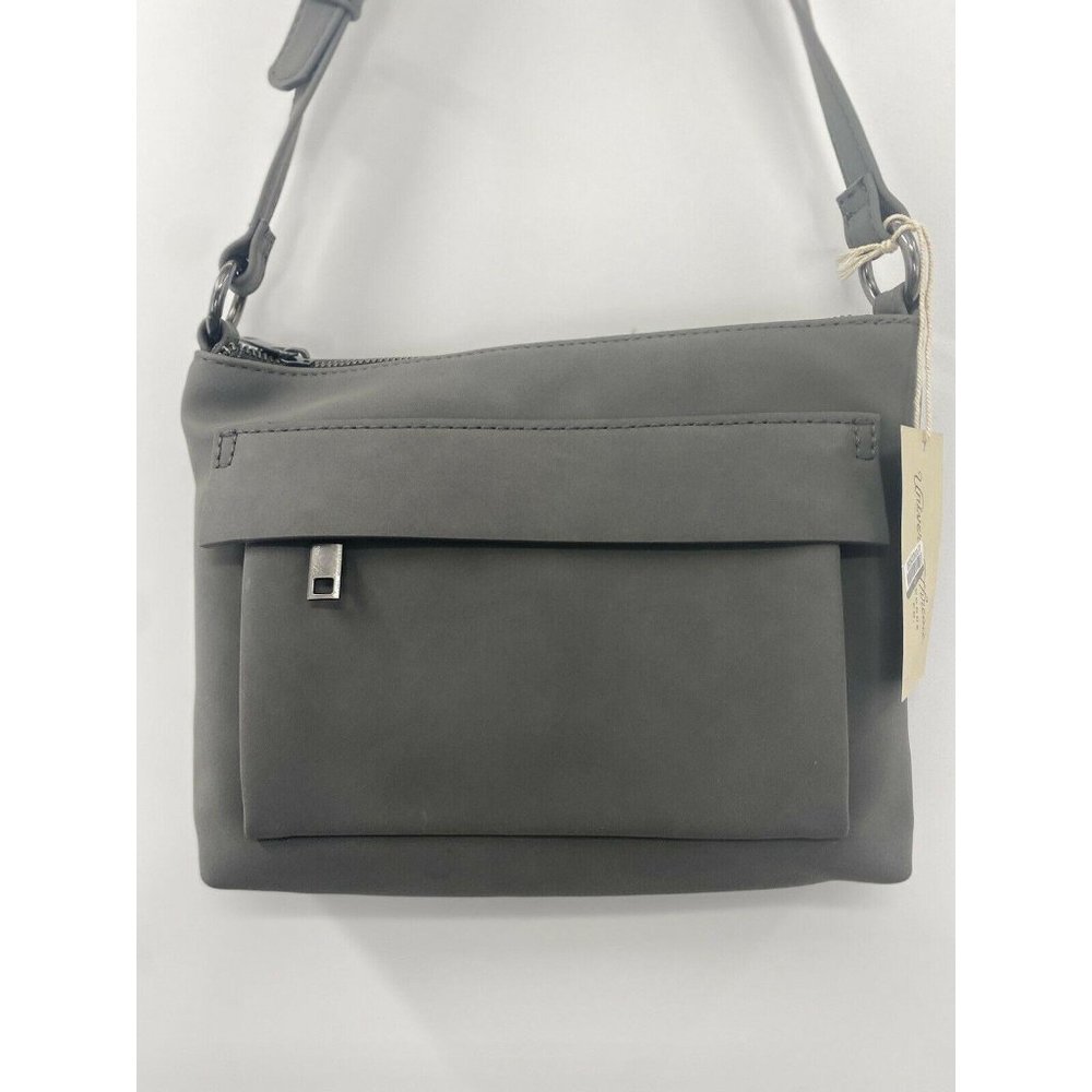 Universal Thread Zip Closure Crossbody Bag Gray Ne